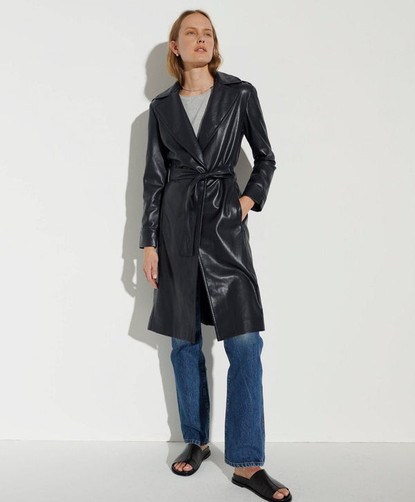 Vegan Leather Trench